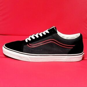 Vans Skates Old Skool Low Prestige Black and Red Men's Shoes #721278 size 12